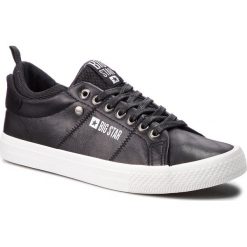 Tenisówki BIG STAR - BB174009 Black. Czarne półbuty męskie BIG STAR, bez wzorów, z gumy, eleganckie, bez zapięcia. Za 119,00 zł.