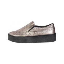 Ana Lublin Scarpe basse JOANNA. Szare półbuty damskie Ana Lublin, bez wzorów, bez obcasa, bez zapięcia. Za 199,00 zł.