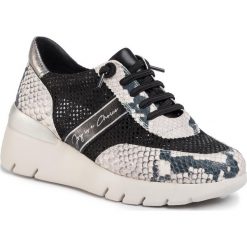 Sneakersy HISPANITAS - Ruth-V20 HV00132 Plomo. Czarne półbuty damskie Hispanitas, na co dzień, bez wzorów, z zamszu, bez obcasa, na koturnie, bez zapięcia. Za 499,00 zł.