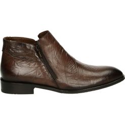 Botki męskie - 8203904 BRONZ. Brązowe botki męskie Venezia, ze skóry. Za 349,00 zł.