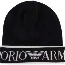 Czapka EMPORIO ARMANI - 637350 9A510 00020 Black. Czarne czapki męskie Emporio Armani, bez wzorów, z wełny. Za 749,00 zł.
