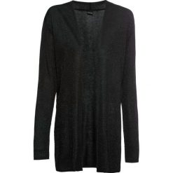 Sweter bez zapięcia, z nitką lureksową bonprix czarny. Czarne swetry damskie bonprix, bez wzorów, bez rękawów, bez kaptura. Za 54,99 zł.