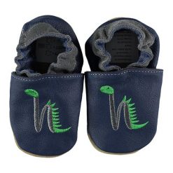 Buciki niemowlęce: Skórzane buty niemowlęce w kolorze granatowym