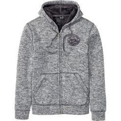 Bluza rozpinana na podszewce z "baranka" bonprix szary melanż. Szare bluzy męskie bonprix, s, bez wzorów, bez kołnierzyka, bez rękawów, bez kaptura. Za 149,99 zł.