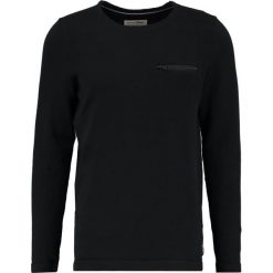 Swetry klasyczne męskie: TOM TAILOR DENIM CREW ZIPPER Sweter black