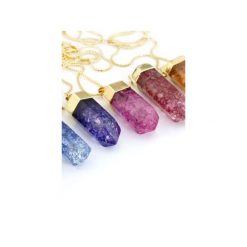 Colare Kwarc złoto. Niebieskie naszyjniki damskie marki Brazi druse jewelry, na co dzień, z kwarcem, srebrne. Za 170,00 zł.