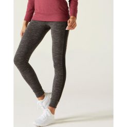 Legginsy Gym & Pilates 510 damskie. Czarne legginsy damskie DOMYOS, l, bez wzorów, z elastanu, eleganckie. Za 54,99 zł.