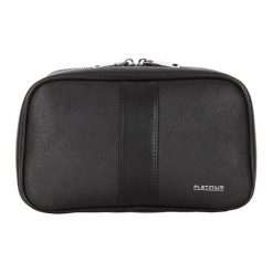 Kosmetyczki męskie: Skórzana kosmetyczka w kolorze czarnym – 4 l