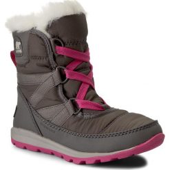 Kozaki dziewczęce: Śniegowce SOREL – Childrens Whitney Short Lace NC1897 Quarry/Pink Ice 052