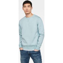 G-Star Raw - Bluza. Niebieskie bluzy męskie G-Star RAW, s, z aplikacjami, z bawełny, retro, z okrągłym kołnierzem, bez rękawów, bez kaptura. Za 329,90 zł.