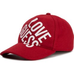 Czapka z daszkiem GUESS - AW8338 COT01 RED. Czerwone czapki damskie Guess, z aplikacjami, z wiskozy. Za 169,00 zł.