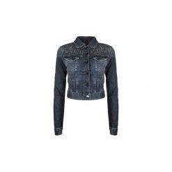 Kurtki jeansowe Guess W74N50 D2QX0. Niebieskie kurtki damskie Guess, z aplikacjami, z jeansu, bez kaptura. Za 349,00 zł.