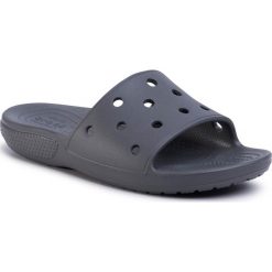 Klapki CROCS - Classic Slide 206121 Slate Grey. Szare klapki damskie Crocs, bez wzorów, z tworzywa sztucznego, bez obcasa. Za 89,00 zł.
