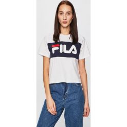 Fila - Top. Bluzki damskie Fila, s, z nadrukiem, z bawełny, z okrągłym kołnierzem. Za 149,90 zł.