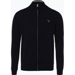 Gant - Kardigan męski, niebieski. Niebieskie kardigany damskie marki GANT, xl, z wełny, klasyczne, z klasycznym kołnierzykiem. Za 589,95 zł.