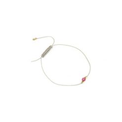 Bransoletka Turmalin Różowy Sznurek złoto. Różowe bransoletki damskie Brazi druse jewelry, z nylonu, złote. Za 60,00 zł.