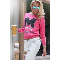 Różowa Bluza z napisem F212. Różowe bluzy damskie Fasardi, xl, z napisami, bez rękawów, bez kaptura. Za 29,00 zł.