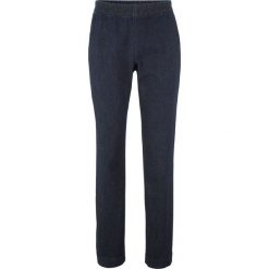 Dżinsy ze stretchem i gumką w talii BOOTCUT bonprix ciemny denim. Czarne jeansy damskie bonprix. Za 69,99 zł.