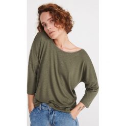 Koszulka z rękawem 3/4 - Turkusowy. Niebieskie koszulki damskie Reserved, s, bez wzorów, bez kołnierzyka, bez rękawów. Za 49,99 zł.
