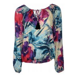 Desigual Bluzka Damska Zazil S Wielo Barwny. Szare bluzki damskie Desigual, s, bez wzorów, z materiału, bez kołnierzyka, bez rękawów. W wyprzedaży za 221,00 zł.