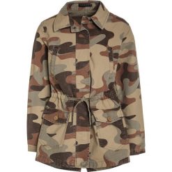 Sisley Parka multicolor. Brązowe kurtki dziewczęce marki Sisley, z bawełny. W wyprzedaży za 174,30 zł.