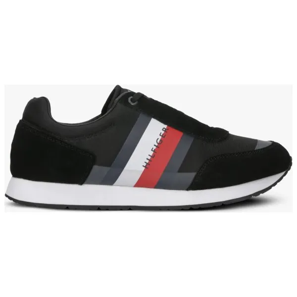 Tommy Hilfiger Corporate Mix Flag Runner buty męskie, czarny, rozmiar 43. Czarne buty sportowe męskie TOMMY HILFIGER, z zamszu, bez zapięcia. Za 399,99 zł.