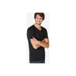 Koszulka krótki rękaw Slim Gym & Pilates 500 męska. Niebieskie koszulki męskie NYAMBA, xl, bez wzorów, z elastanu, bez kołnierzyka, z krótkim rękawem, krótkie. Za 24,99 zł.