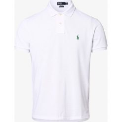 Polo Ralph Lauren - Męska koszulka polo – Custom Slim Fit, biały. Białe koszulki męskie Polo Ralph Lauren, m, bez wzorów, z materiału, bez rękawów. Za 479,95 zł.