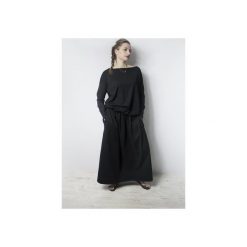BAHAR SUKIENKA DRESOWA DZIANINOWA CZARNA. Czarne długie sukienki marki Meleksima, na spacer, l, z dresówki, wizytowe, z długim rękawem, proste. Za 125,30 zł.