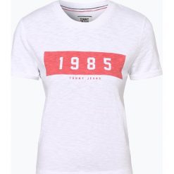 Tommy Jeans - T-shirt damski, czarny. Szare t-shirty damskie marki Tommy Jeans, l, z dzianiny, z podwyższonym stanem, dopasowane. Za 129,95 zł.