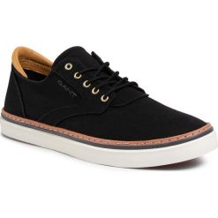 Tenisówki GANT - Prepville 20638499 Black G00. Czarne półbuty męskie GANT, bez wzorów, ze skóry, bez zapięcia. Za 419,00 zł.