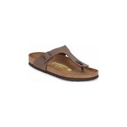 Japonki Birkenstock GIZEH. Pomarańczowe klapki damskie marki Birkenstock, bez wzorów, bez obcasa. Za 329,00 zł.