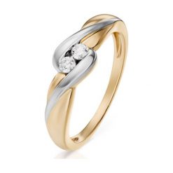 Wyjątkowy Pierścionek Złoty - złoto 585, Brylant 0,12ct. Żółte pierścionki damskie W.KRUK, z brylantem, złote. Za 2990,00 zł.