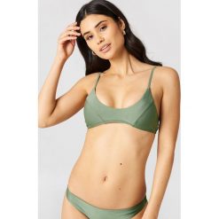 Stroje kąpielowe damskie: Hot Anatomy Góra bikini z wycięciem w kształcie U – Green