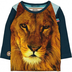 Koszulka "Little Lion Man" w kolorze brązowo-granatowym. Brązowe t-shirty chłopięce z długim rękawem 4FunkyFlavours Kids, z nadrukiem. W wyprzedaży za 92,95 zł.