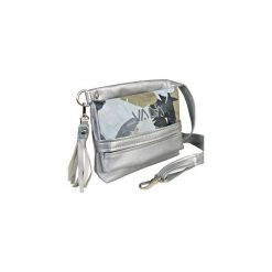 Saszetka nerka BANANOWIEC silver. Szare nerki damskie Vada, w paski, z poliesteru, małe. Za 95,20 zł.