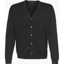 Swetry rozpinane męskie: Finshley & Harding – Sweter męski – Pima-Cotton/Kaszmir, szary
