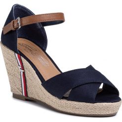 Espadryle TOM TAILOR - 809080900 Navy. Niebieskie espadryle damskie Tom Tailor, bez wzorów, ze skóry ekologicznej, bez obcasa. W wyprzedaży za 149,00 zł.