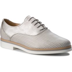 Oxfordy GEOX - D Janalee D825AA 06RPV C0742 Lt Grey/Off White. Szare półbuty damskie Geox, bez obcasa, na płaskiej podeszwie, bez zapięcia. W wyprzedaży za 269,00 zł.