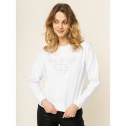 Bluza Emporio Armani 3H2M8Z 2J49Z 0100. Białe bluzy damskie Emporio Armani, m, bez wzorów, z bawełny, bez rękawów, bez kaptura. W wyprzedaży za 439,00 zł.