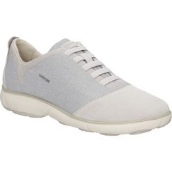 PÓŁBUTY GEOX D641EG OEW22. Szare półbuty damskie Geox, bez wzorów, bez obcasa, bez zapięcia. Za 299,99 zł.