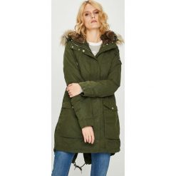 Tommy Jeans - Parka. Zielone parki damskie marki Tommy Jeans, s, z bawełny, długie, z kapturem. W wyprzedaży za 969,90 zł.
