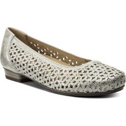 Półbuty ARA - 12-33116 Dusty Metallic/Zinn. Szare półbuty damskie ara, bez wzorów, ze skóry, bez obcasa, na obcasie, bez zapięcia. W wyprzedaży za 289,00 zł.