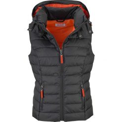 Kamizelka pikowana bonprix czarno-pomarańczowy. Czarne kamizelki damskie bonprix. Za 109,99 zł.
