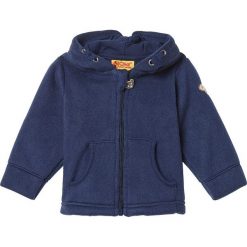 Bluza w kolorze granatowym. Niebieskie bluzy niemowlęce Steiff, z aplikacjami, bez rękawów, bez kaptura. W wyprzedaży za 68,95 zł.