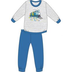 Bielizna chłopięca: Piżama Kids Boy 593/74 Train niebiesko-biała 92
