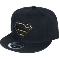 Czapki damskie: Superman Black/Gold Logo Czapka Snapback czarny