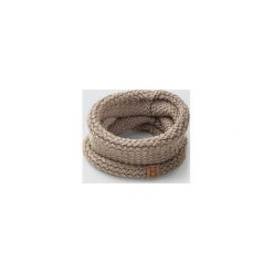 Komin obszerny z wełny merynosa handmade BEŻ. Brązowe kominy damskie HisOutfit, z wełny, eleganckie. Za 130,00 zł.