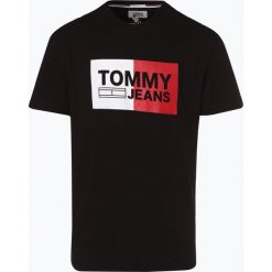 Tommy Jeans - T-shirt męski, czarny. Czarne t-shirty męskie marki Tommy Jeans, xl, z nadrukiem, z jeansu, bez kołnierzyka. Za 159,95 zł.