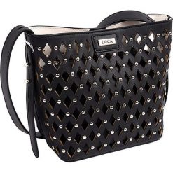 Doca Damska torebka crossbody. Szare torebki klasyczne damskie Doca, bez wzorów, eleganckie, bez dodatków. W wyprzedaży za 189,00 zł.